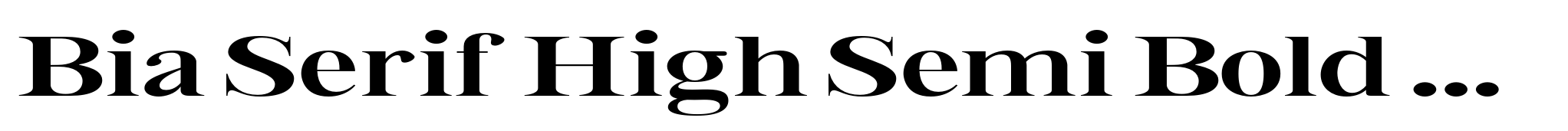 Bia Serif High Semi Bold Expanded image